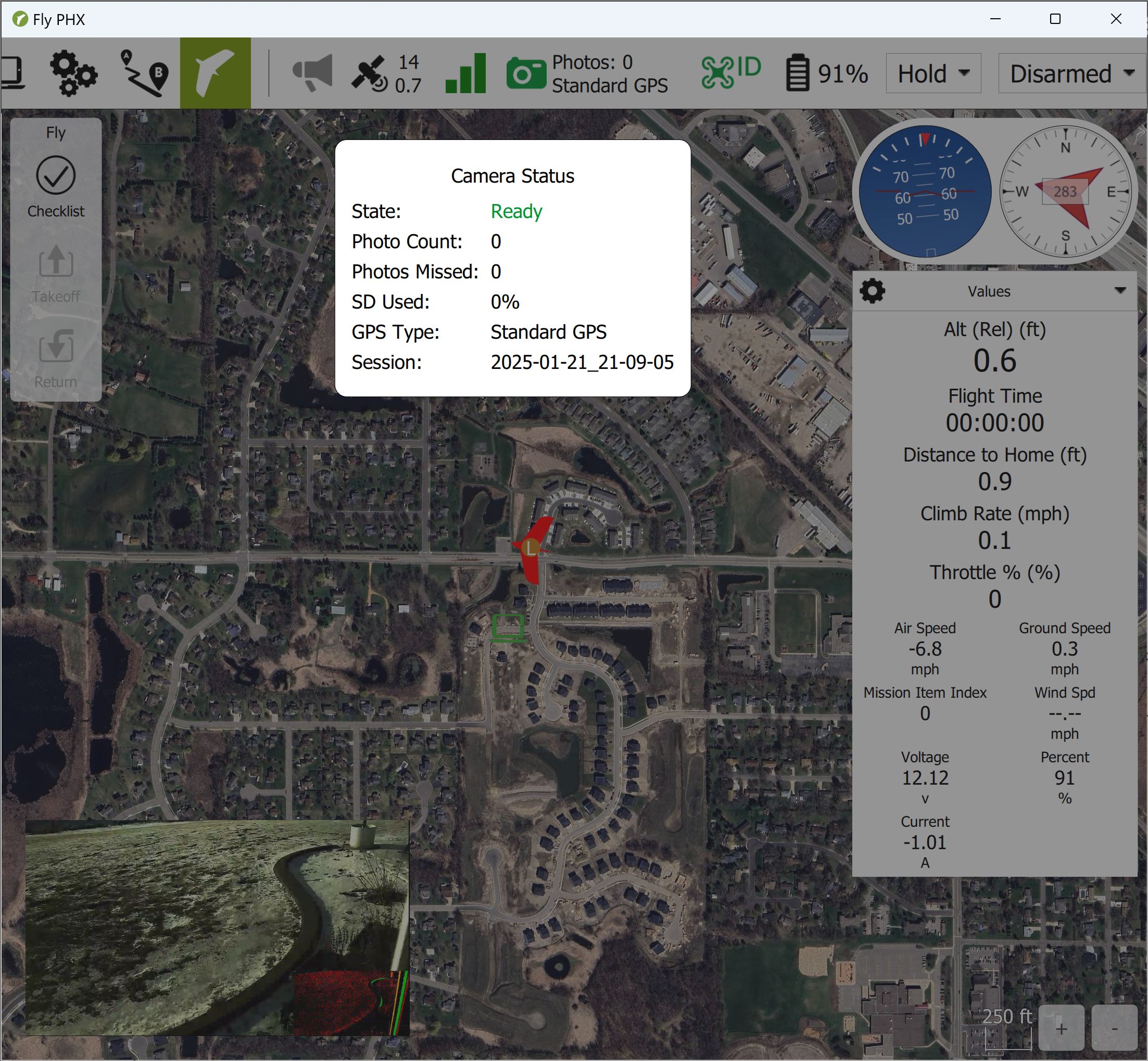 Fly PHX Camera Status View